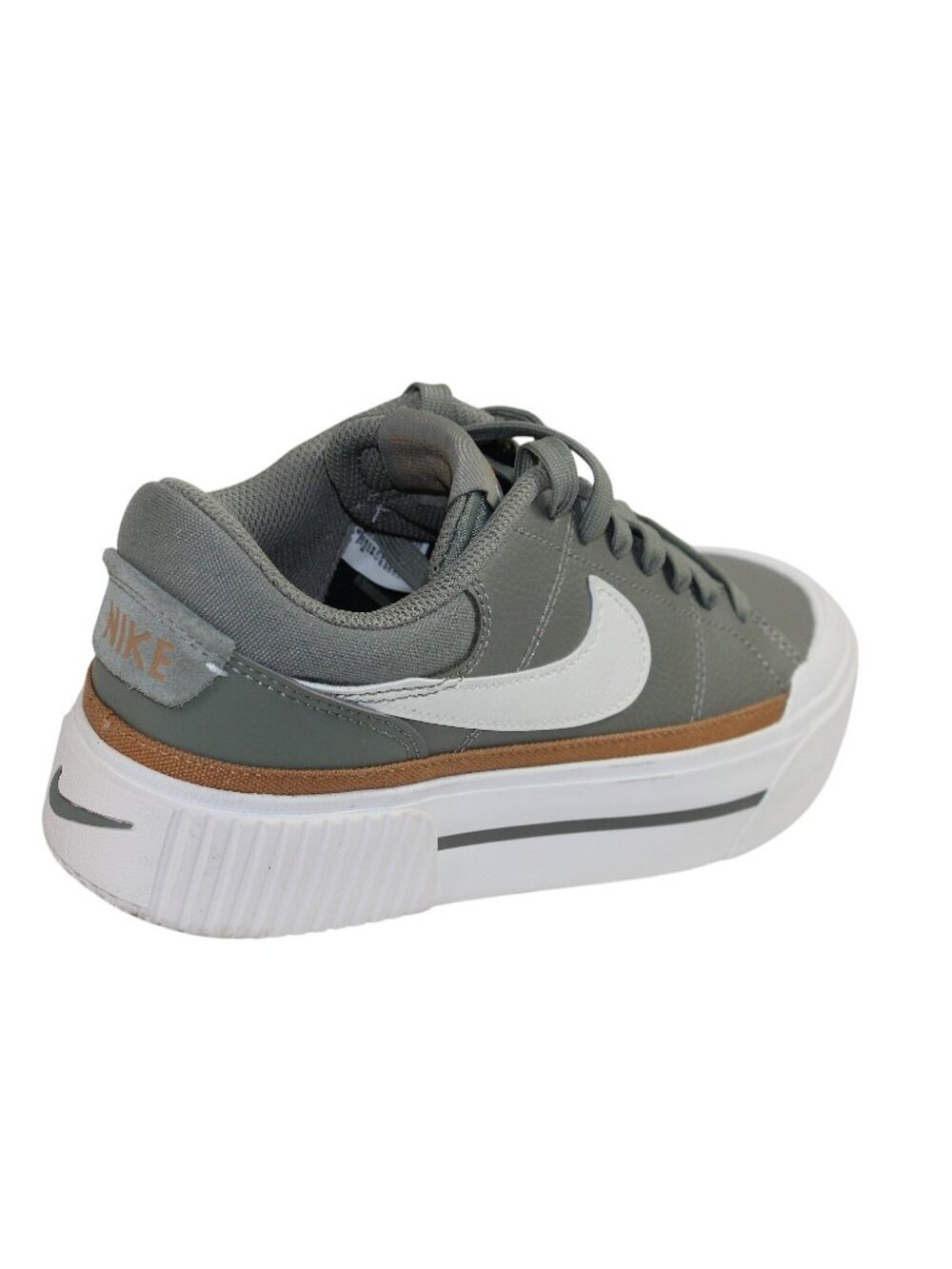 Nike Court Legacy Lift Finish Line Dusty Olive Platform Casual Lace-Up Sneakers - Picture 7 of 11